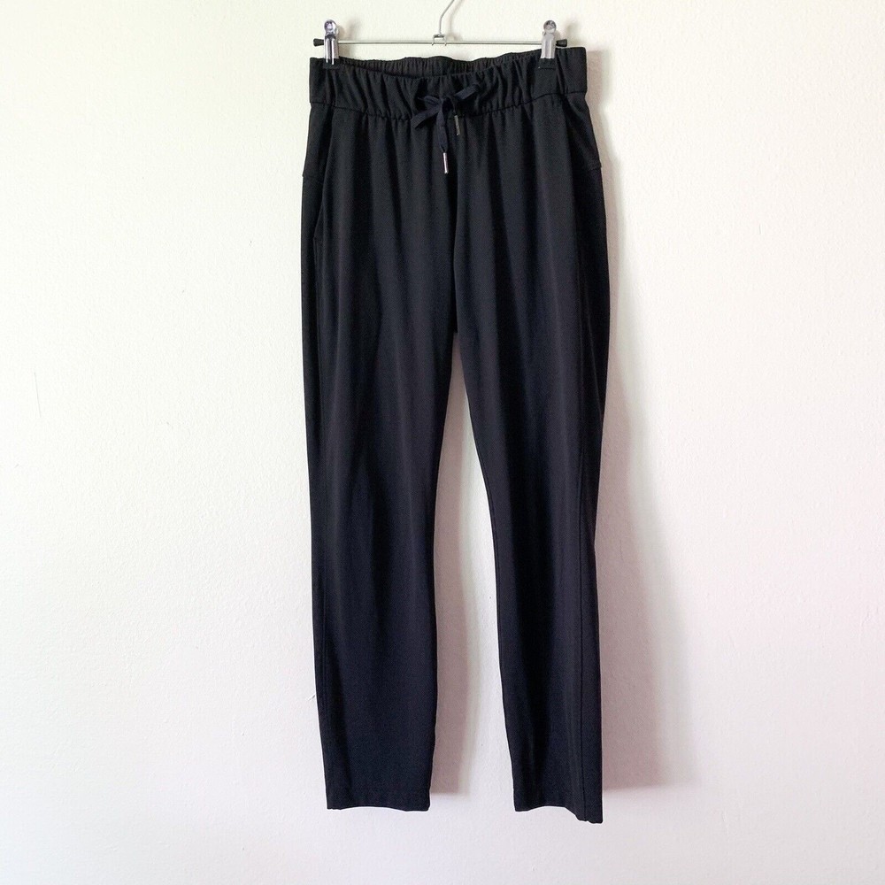 Lululemon On The Fly Pant *28" 2 Black Travel 7/8 Length Full-On Luxtreme W5ALWS